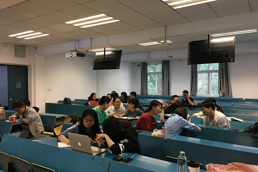 Students at Wuhan University