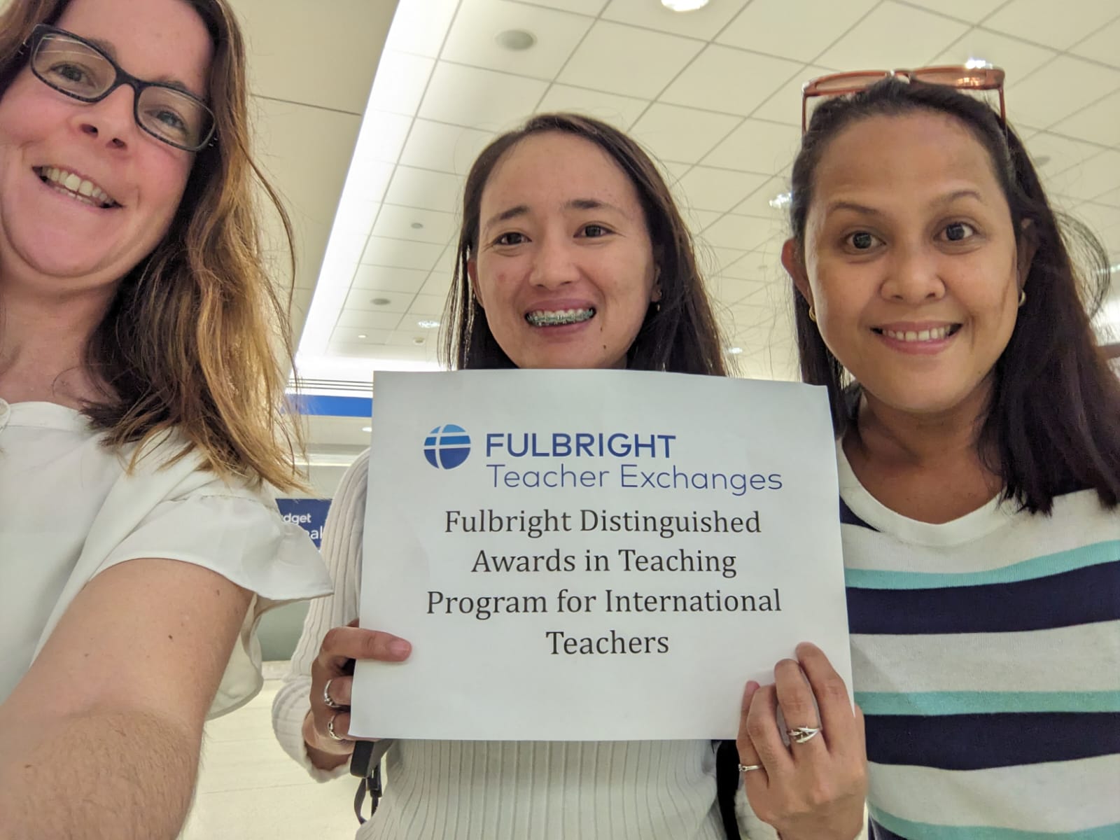 Fulbright Teachers Aphrodite Bechayd and Ruby Ann Camposanoa and 