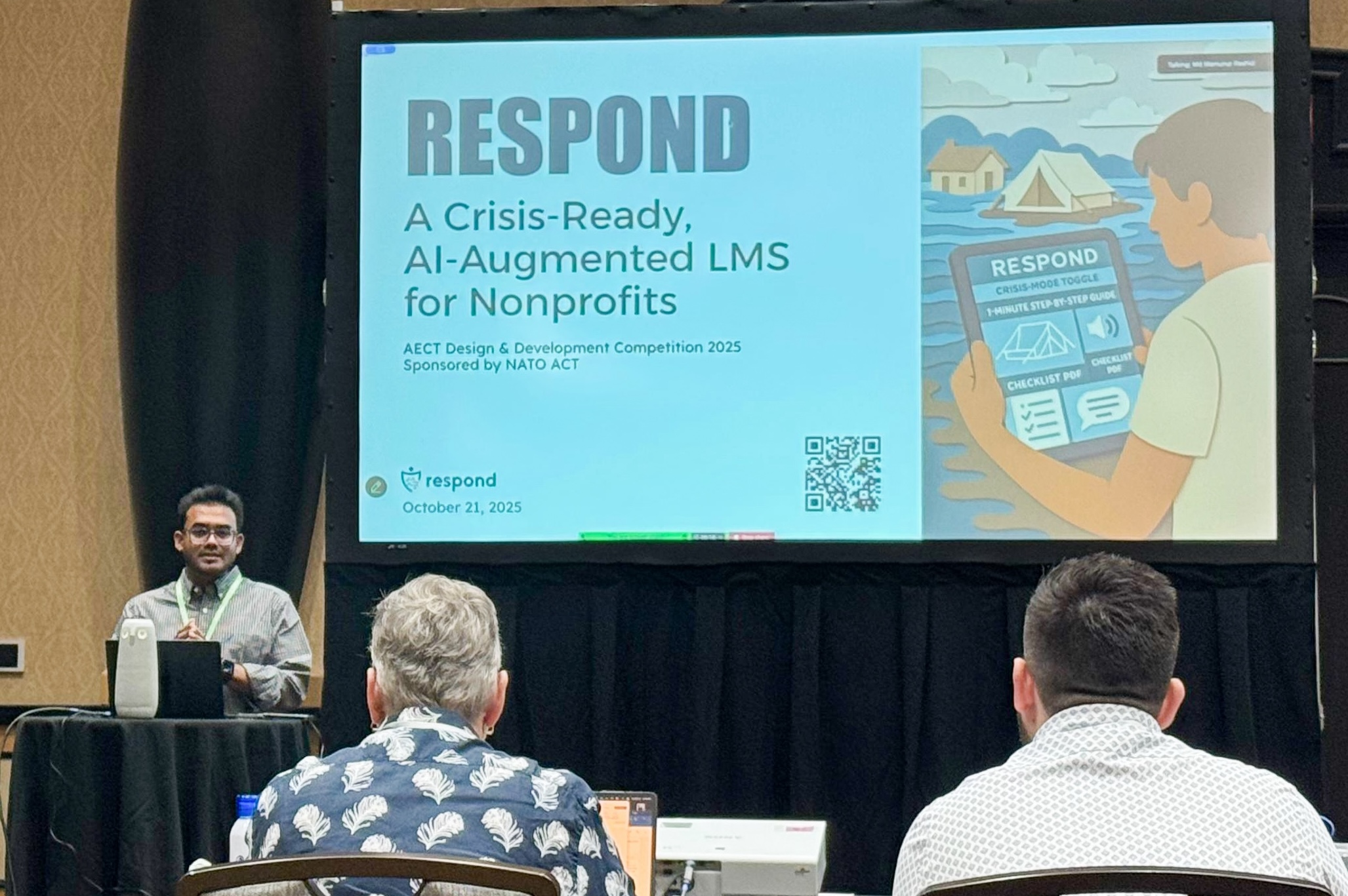 Md Mamunur Rashid presenting at AECT