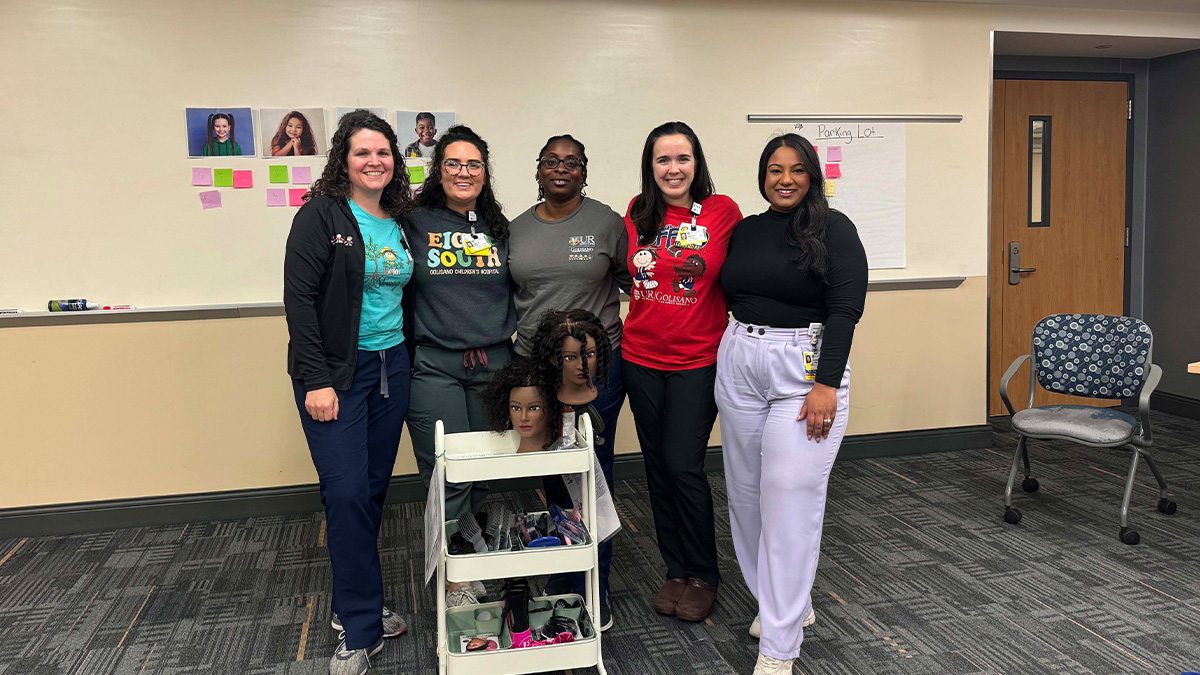 Saabirah Campo and nurses at Golisano Children's.
