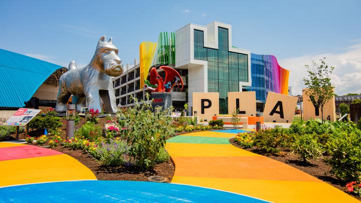 PLAY/GROUNDS: The exterior game park at The Strong Museum of Play in Rochester, New York. (Photo courtesy of The Strong Museum)