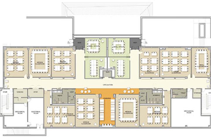 LeChase Hall floor 1 floorplan