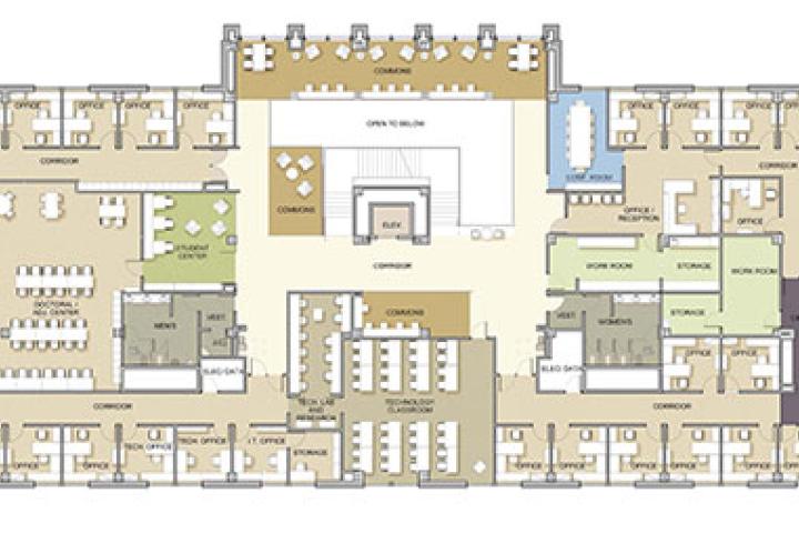 LeChase Hall floor 3 floorplan